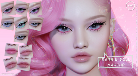 Second Life Marketplace - Mimmi Collection #Barbie Doll Makeup_Fatpack